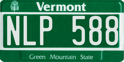 VT license plate NLP588