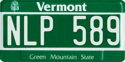 VT license plate NLP589