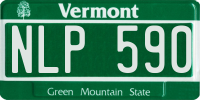 VT license plate NLP590