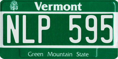 VT license plate NLP595