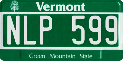 VT license plate NLP599