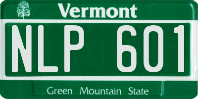 VT license plate NLP601
