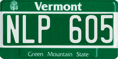 VT license plate NLP605