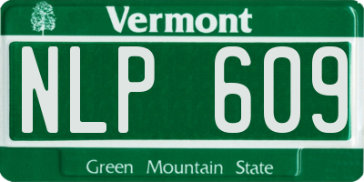 VT license plate NLP609