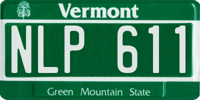 VT license plate NLP611