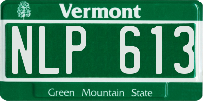 VT license plate NLP613