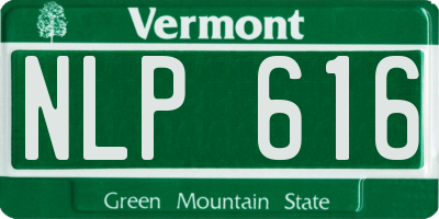 VT license plate NLP616