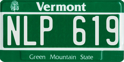 VT license plate NLP619