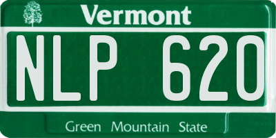 VT license plate NLP620