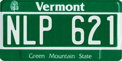 VT license plate NLP621