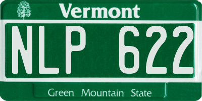 VT license plate NLP622