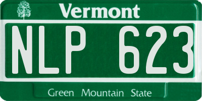 VT license plate NLP623