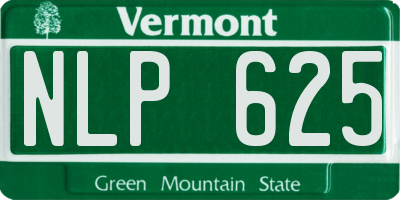 VT license plate NLP625