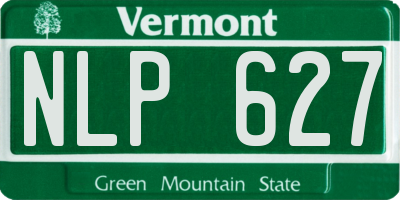 VT license plate NLP627
