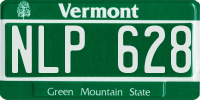VT license plate NLP628