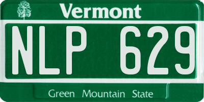 VT license plate NLP629