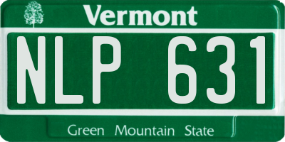 VT license plate NLP631
