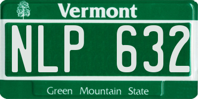VT license plate NLP632