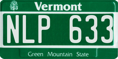 VT license plate NLP633