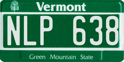 VT license plate NLP638