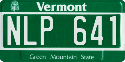 VT license plate NLP641