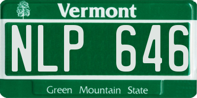 VT license plate NLP646