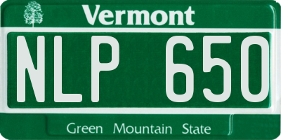 VT license plate NLP650