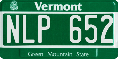 VT license plate NLP652