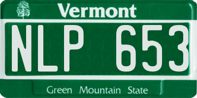VT license plate NLP653