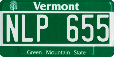 VT license plate NLP655