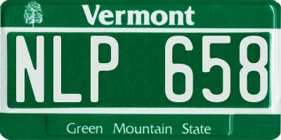 VT license plate NLP658