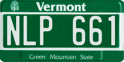 VT license plate NLP661