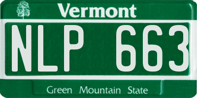 VT license plate NLP663