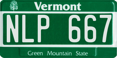 VT license plate NLP667
