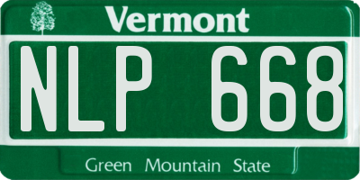 VT license plate NLP668