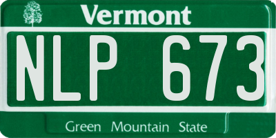 VT license plate NLP673