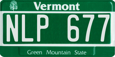 VT license plate NLP677
