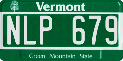VT license plate NLP679