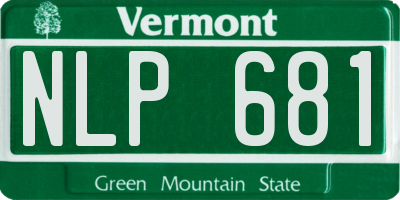 VT license plate NLP681