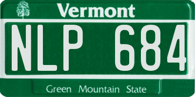VT license plate NLP684