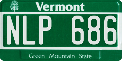 VT license plate NLP686