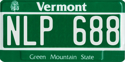 VT license plate NLP688