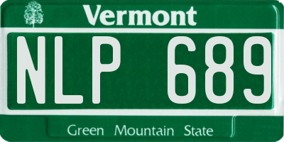 VT license plate NLP689