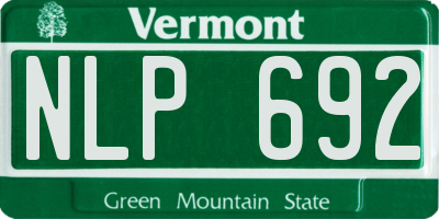 VT license plate NLP692