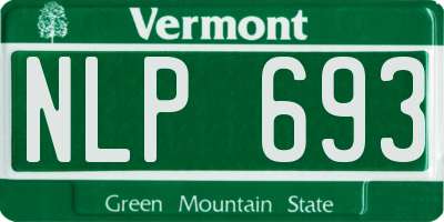 VT license plate NLP693