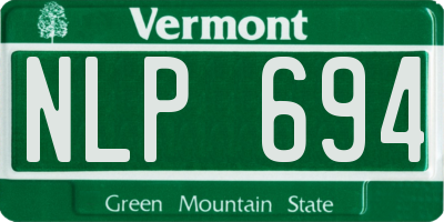 VT license plate NLP694