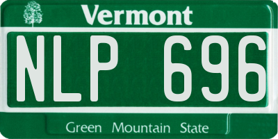 VT license plate NLP696