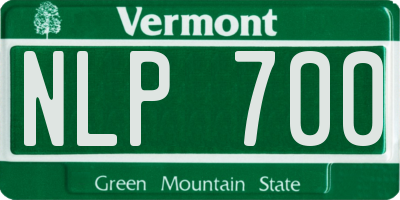 VT license plate NLP700