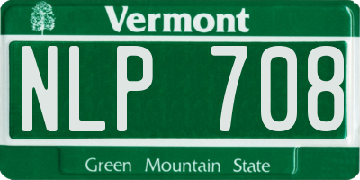 VT license plate NLP708