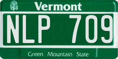 VT license plate NLP709